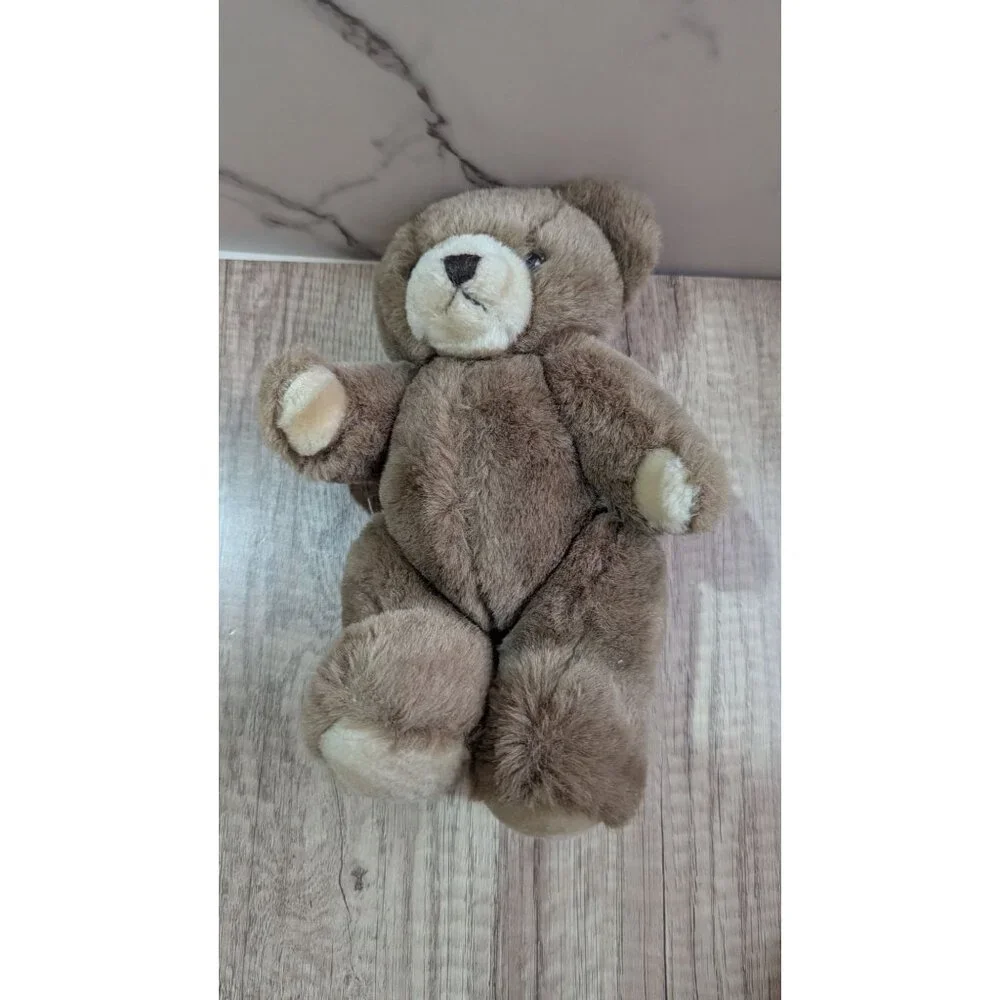 Vintage Prestige 1989 Plush Rabbit‎ Brown & White With Ribbon 16